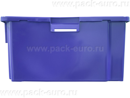 Ящик сплошной 600×400×300 мм, объем 52 л., арт.: 218-1, синий, код: 19570, арт. 218-1