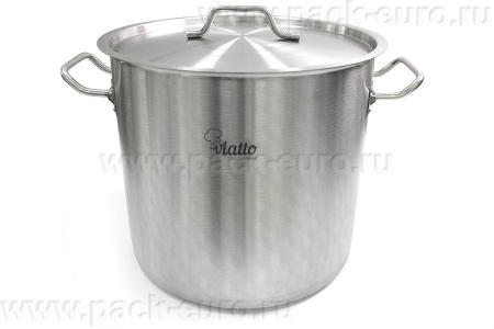 Кастрюля нерж с тройным дном 320х320мм объем 25L с дв.ручками,101305, VIATTO, арт. 101305