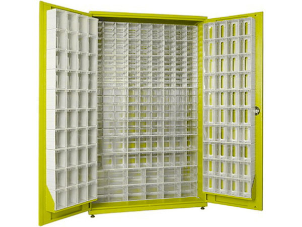 Шкаф TDK1  (Комплект/275 ящиков) 1150х400х1830 мм жёлтый, арт. TDK1-К