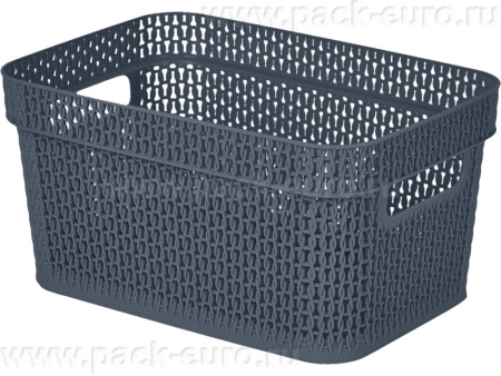 Корзина 271х183х137 5л. с ручками, стенки перф, дно сплошное, код: 36144, арт. Keeplex Ajur 5.1