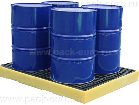 Емкость для 4-х бочек 1660 х 1260 х 150, арт. ПдО-НП Б4
