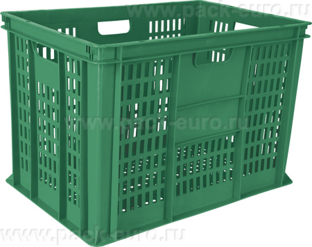 Ящик 600х400х410 перфорированный зеленый, арт. 203-1