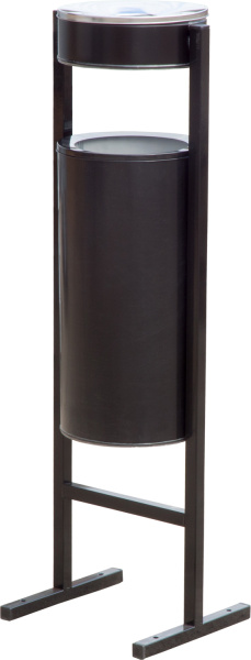 Урна уличная с пепельницей 25 литров черный, арт. СЛП-250 черный