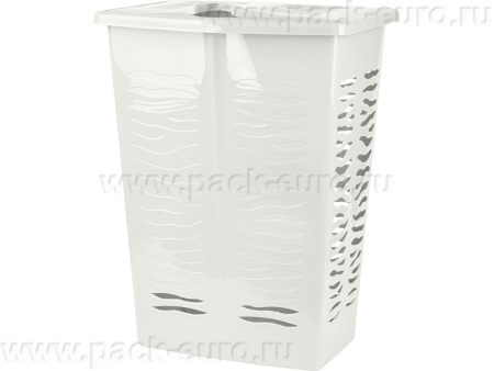 Корзина 398х299х537 42л. для белья, с откидной крышкой, стенки перф, код: 36158, арт. Keeplex Regular 42