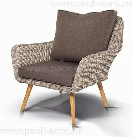 "Прованс" кресло из искусственного ротанга, цвет бежевый от компании Европактрейд
