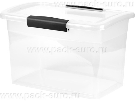 Ящик 350х235х222 11л. для хранения, с крышкой, на клипсах, код: 36187, арт. Keeplex Vision 11