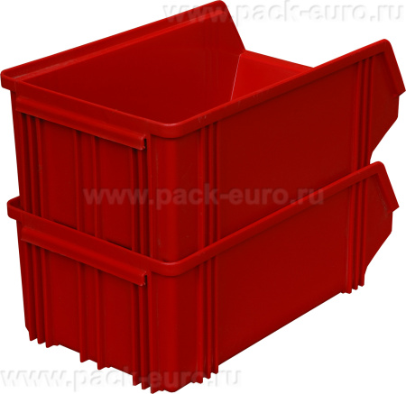 Ящик сплошной 400×230×150 мм, объем 13.8 л., арт.: 7963, красный, код: 00567, арт. 7963