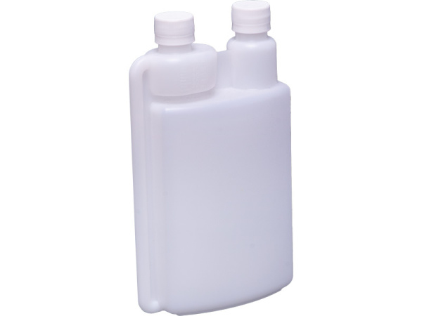 Бутыль п/э 1л прямоугольная с пробками, с 2-я горловинами с встроенным дозатором, код: 34673, арт. ПБ 1 с 2-мя горловинами