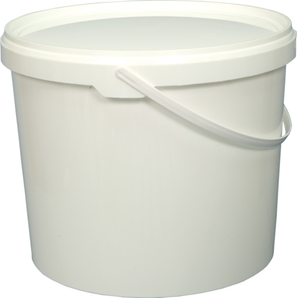 Ведро 5л. круглое, с белой крышкой, с пластиковой ручкой  белый, арт. ВП 5 Ведро 5л. круглое, с белой крышкой, с пластиковой ручкой  белый, арт. ВП 5