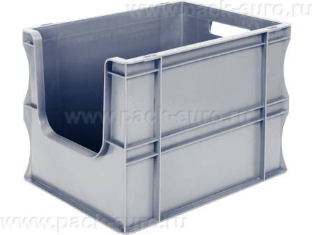 Ящик 400х300х290 с вырезом, серый, код:31774, арт. SPK 4329 AV
