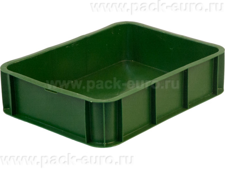 Ящик п/э 430х330х110 без крышки, под пирожные зелёный, арт. 405
