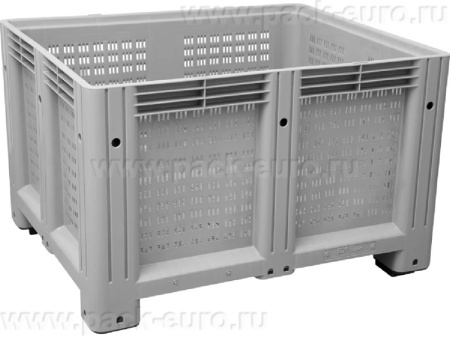 D-Box 1210 P 1200x1000x760 мм перфорированный серый на ножках, арт. D-Box 1210 P (760) серый