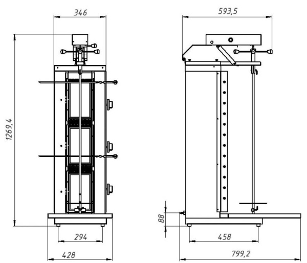 Шаверма газовая Ф3ШмГ(у) с усиленным мотором, арт. 11209, арт. 11209 от компании Европактрейд