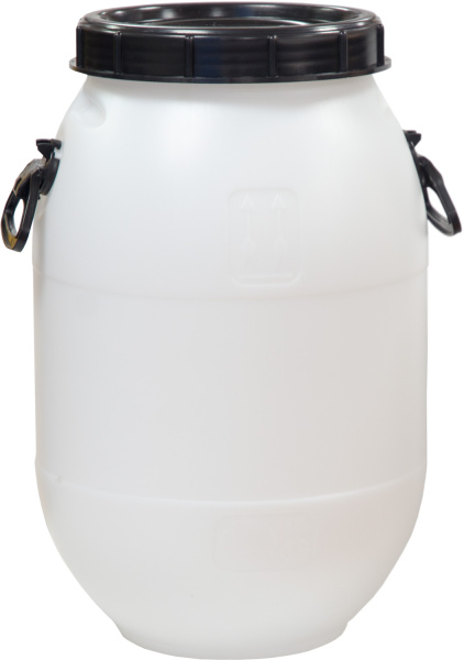 Бочка 50л с винтовой крышкой белая, арт. БПЗ 50