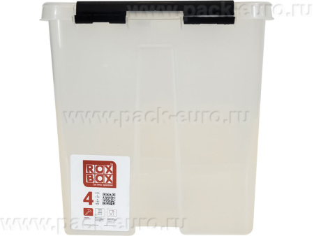 Ящик сплошной 210×170×175 мм, объем 4 л., арт.: Rox Box 4, прозрачный, код: 18693, арт. Rox Box 4