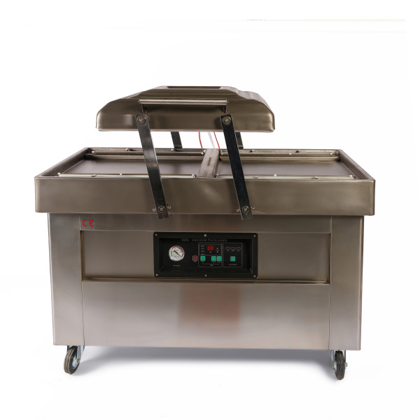Напольная двухкамерная вакуум-упаковочная машина DZQ-500/2SB SS (нерж., газ) Напольная двухкамерная вакуум-упаковочная машина DZQ-500/2SB SS (нерж., газ)