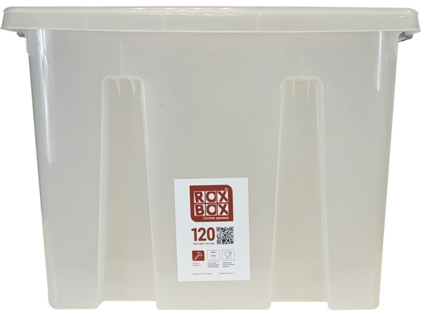Ящик сплошной 740×565×400 мм, объем 120 л., арт.: Rox Box 120, прозрачный, код: 18714, арт. Rox Box 120