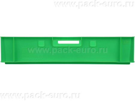 Ящик сплошной 600×400×120 мм, объем 25 л., арт.: 205, зелёный, код: 07391, Е1 (евроформат), арт. 205