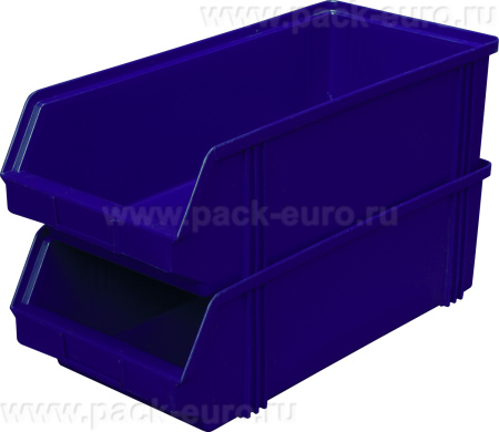 Ящик сплошной 500×230×150 мм, объем 17.25 л., арт.: 7964, синий, код: 01709, арт. 7964