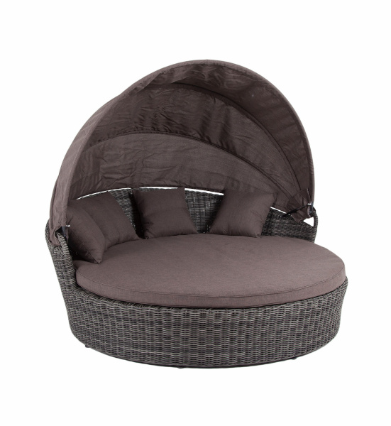 "Стильяно" плетеная кровать круглая, цвет графит от компании Европактрейд "Стильяно" плетеная кровать круглая, цвет графит от компании Европактрейд