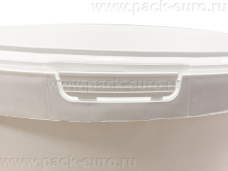Ведро 21,3л круглое с металлической ручкой с белой крышкой, код: 36214, арт. ВП 21,3б бел