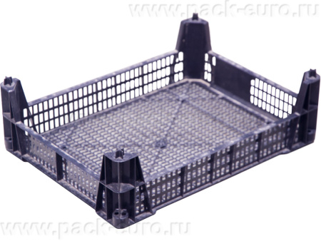 Ящик 400х300х60 прямая сетка  чёрный, арт. 101-60