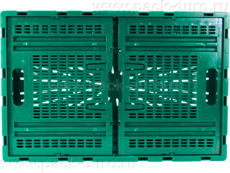 Ящик перфорированный 600×400×310, арт.: 407, зелёный, код: 10424, арт. 407