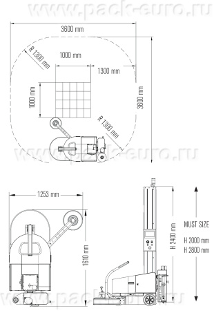Паллетоупаковщик мобильный Pride 600В, арт. Pride 600 