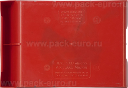 Ящик пластиковый 350х230х150 Milano  красный, арт. 5003