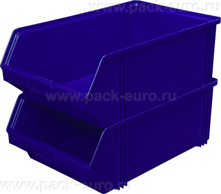 Ящик сплошной 500×310×183 мм, объем 28.37 л., арт.: 7965, синий, код: 05311, арт. 7965