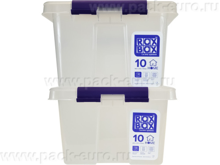Ящик 400х225х155 с крышкой на клипсах, код: 29634, арт. Rox Box Home 10