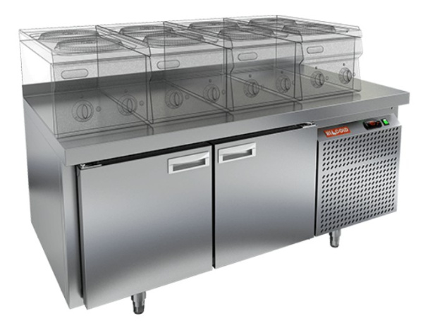 GN 11/BT LT стол охл. под тепловое оборуд.(-10-18), 2 двери, 1390х700х675мм, HICOLD RUS, арт. 281890 от компании Европактрейд