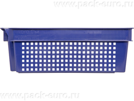Ящик перфорированный 600×400×200, арт.: 102-1, объём 38, синий, код: 05435, арт. 102-1