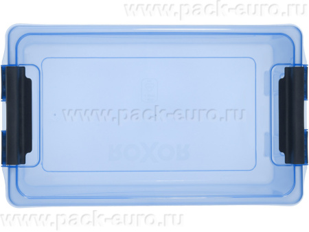 Ящик 400х225х150 с крышкой на клипсах, объем 10, голубой, код:28554, арт. Rox Box Home 10