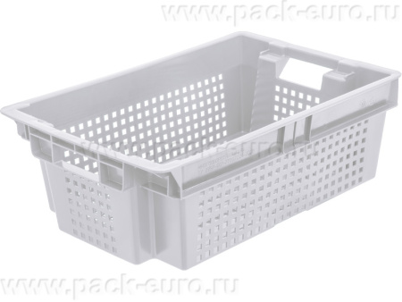 Ящик перфорированный 600×400×200, арт.: 102 мск м, объём 37, натуральный, код: 28423, арт. 102 МСК М