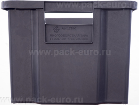 Ящик сплошной 600×400×300 мм, объем 52 л., арт.: 218-1, чёрный, код: 19564, арт. 218-1 ВС