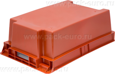 Ящик сплошной 600×400×200 мм, объем 37 л., арт.: 206 гд, красный, код: 06277, арт. 206 МСК ГД