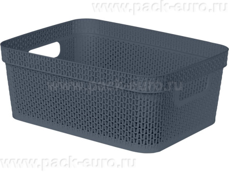 Корзина 365х270х141 11л. с ручками, стенки перф, дно сплошное, код: 36142, арт. Keeplex Ajur 11.1
