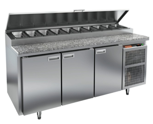 PZ2-111/GN (1/6H) КАМЕНЬ стол для пиццы охл.(+2+10), 3 двери, 1835х700х850мм, арт. 286710 от компании Европактрейд PZ2-111/GN (1/6H) КАМЕНЬ стол для пиццы охл.(+2+10), 3 двери, 1835х700х850мм, арт. 286710 от компании Европактрейд