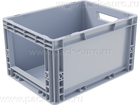 Ящик 400х300х230 с вырезом, серый, код:31770, арт. SPK 4022-1