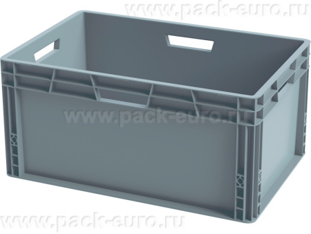 Ящик 600х400х280 сплошной, усиленное дно, серый, арт. SPK 6028