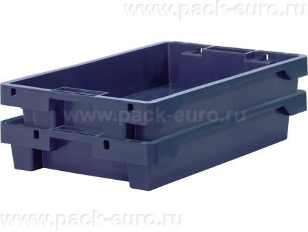Ящик полимерный 600х400х100 сплошной с отверстиями, код: 32945, арт. 224