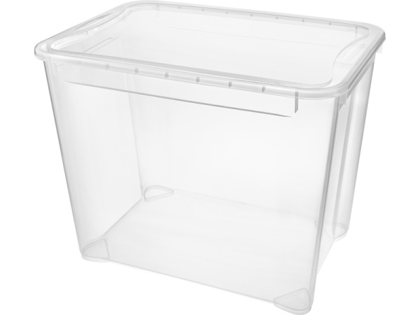 Ящик 555х390х435 70л. "Кристал"  прозрачный, арт. crystal 70 Ящик 555х390х435 70л. "Кристал"  прозрачный, арт. crystal 70