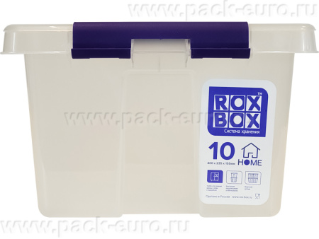 Ящик 400х225х155 с крышкой на клипсах, код: 29634, арт. Rox Box Home 10