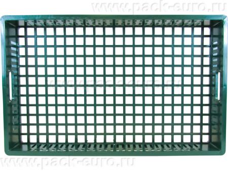 Ящик перфорированный 740×465×95, арт.: 404-095-02, объём 23, зелёный, код: 21856, арт. 404-095-02
