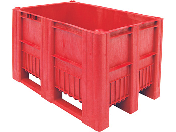 BoxPallet 1200х800х740 мм сплошной, арт. C-Box 1208 S (740) красный, код: 18896, арт. C-Box 1208 S (740) красный