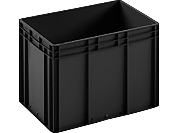 Ящик п/п 600х400х420 сплошной чёрный, гладкое дно, закрытые ручки, арт. ЕС 6442.2 R Ящик п/п 600х400х420 сплошной чёрный, гладкое дно, закрытые ручки, арт. ЕС 6442.2 R