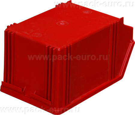 Ящик сплошной 250×148×130 мм, объем 4.81 л., арт.: 7967, красный, код: 00565, арт. 7967