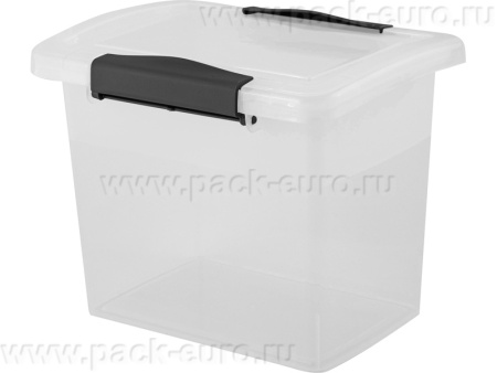 Ящик 168х125х135 1,6л. для хранения, с крышкой, на клипсах, код: 36183, арт. Keeplex Vision 1,6