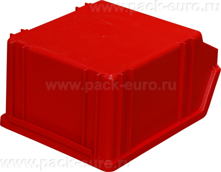 Ящик сплошной 290×230×150 мм, объем 10.01 л., арт.: 7962, красный, код: 00566, арт. 7962